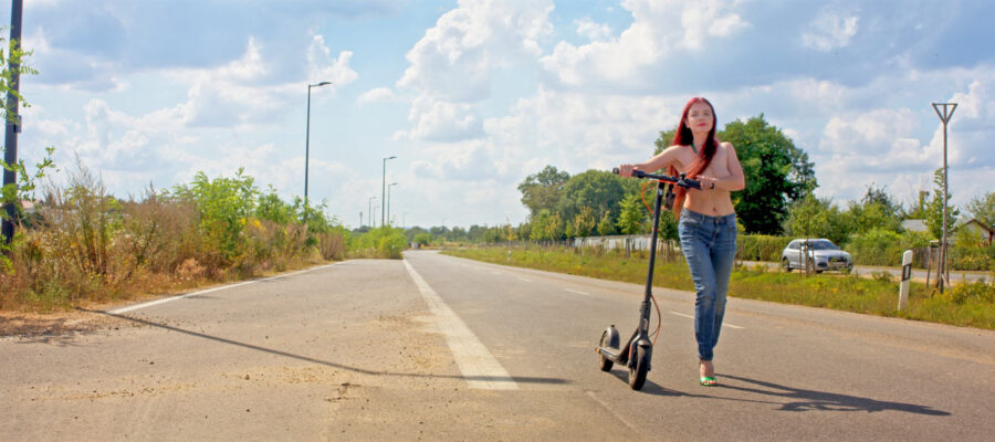 Topless Escooter Ride